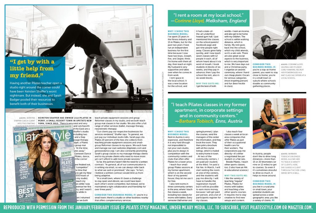 Pilates Style Magazine Barbara Tobisch